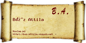 Búz Attila névjegykártya
